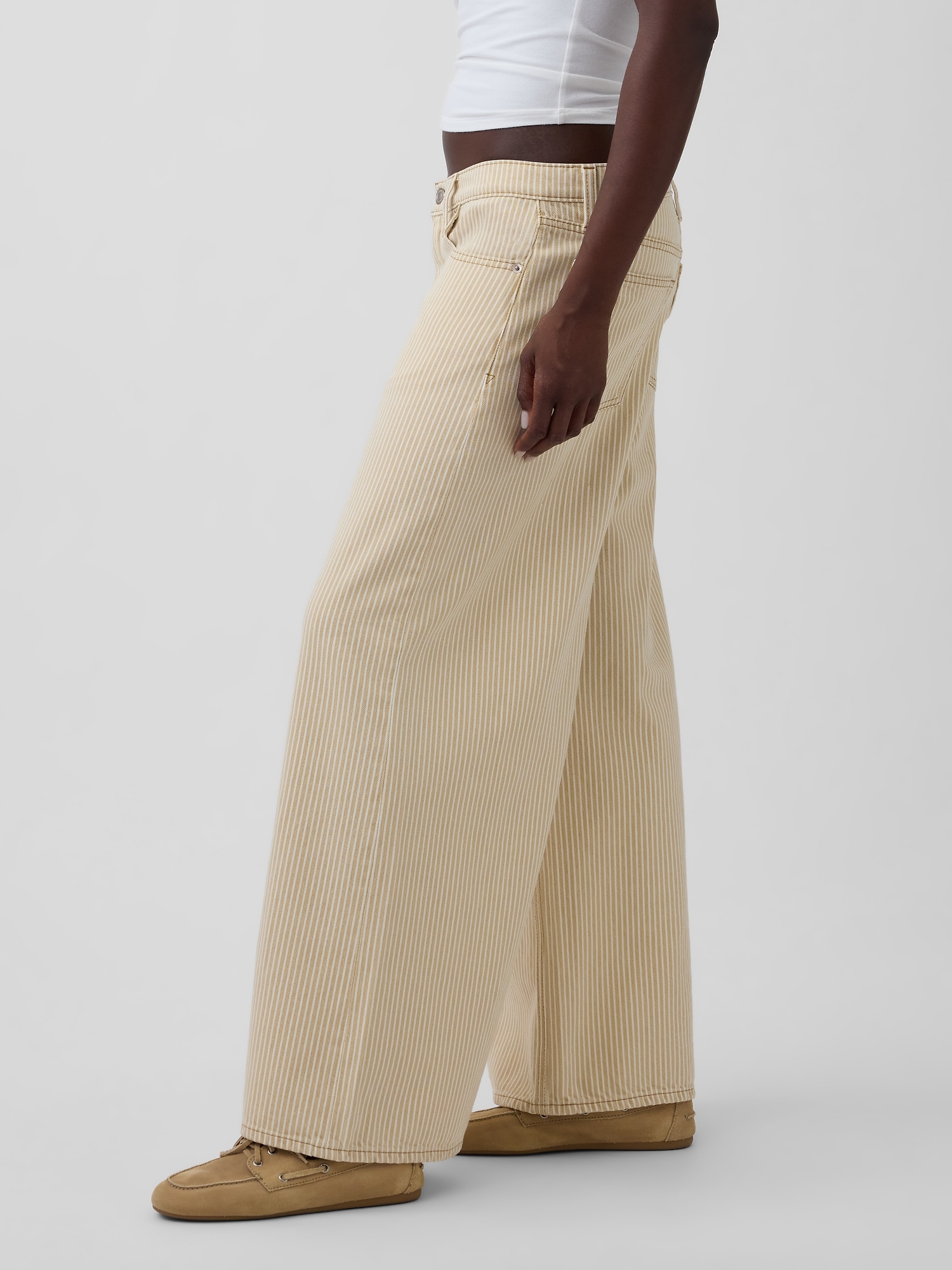 Low Slung Stripe Extra Baggy Jeans