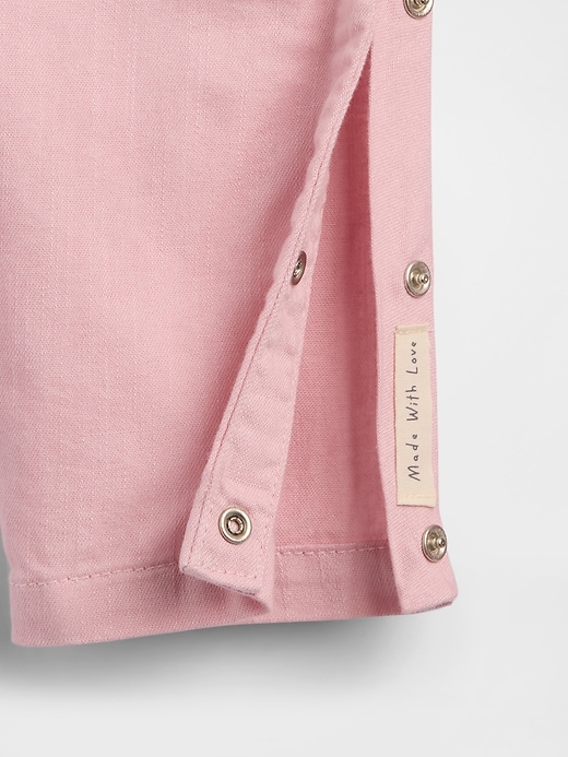 Image number 4 showing, Baby Denim Heart Pocket One-Piece