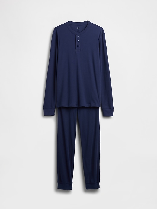 Image number 4 showing, Waffle Henley PJ Set