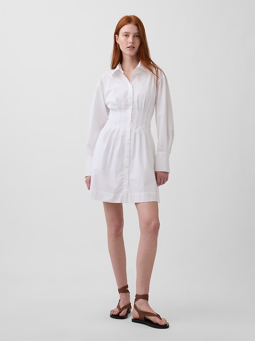 Image number 1 showing, Pleated Mini Shirtdress