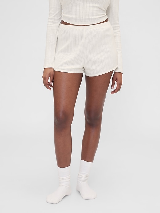 Image number 3 showing, Gap × Summer Fridays Pointelle PJ Shorts