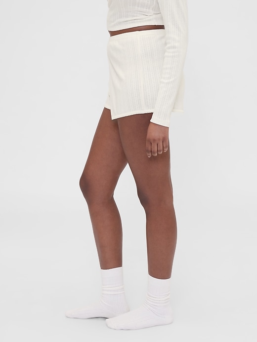 Image number 4 showing, Gap × Summer Fridays Pointelle PJ Shorts