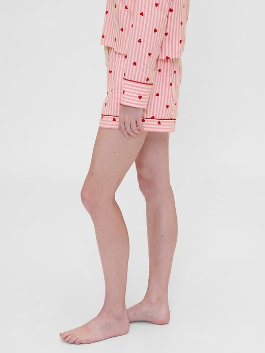Image number 4 showing, Gap × Summer Fridays Flannel Hearts PJ Boxer Shorts