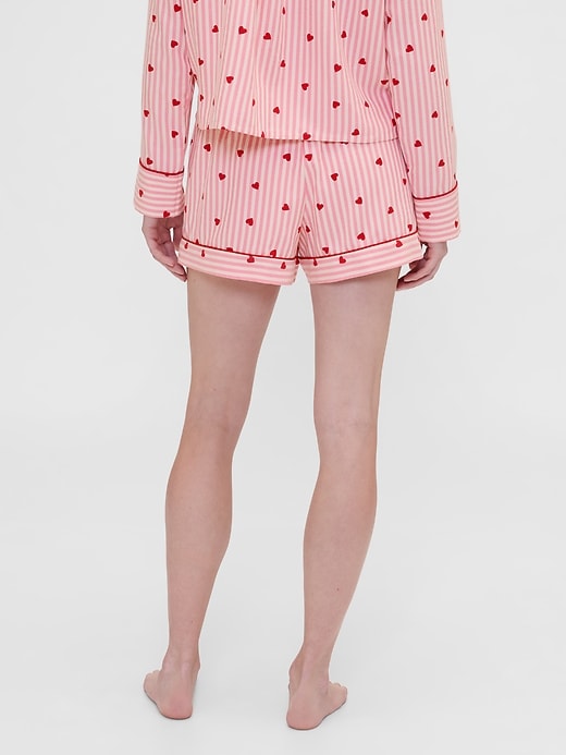 Image number 5 showing, Gap × Summer Fridays Flannel Hearts PJ Boxer Shorts