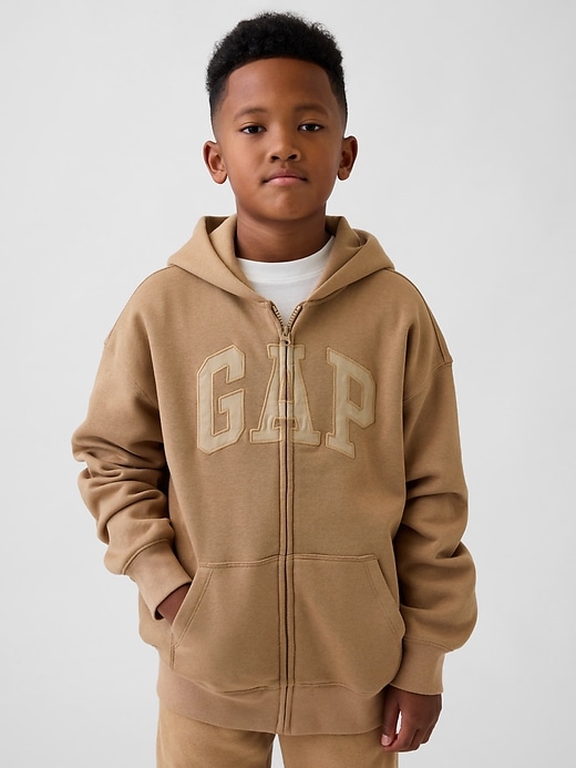 Image number 1 showing, Kids VintageSoft Logo Zip Hoodie