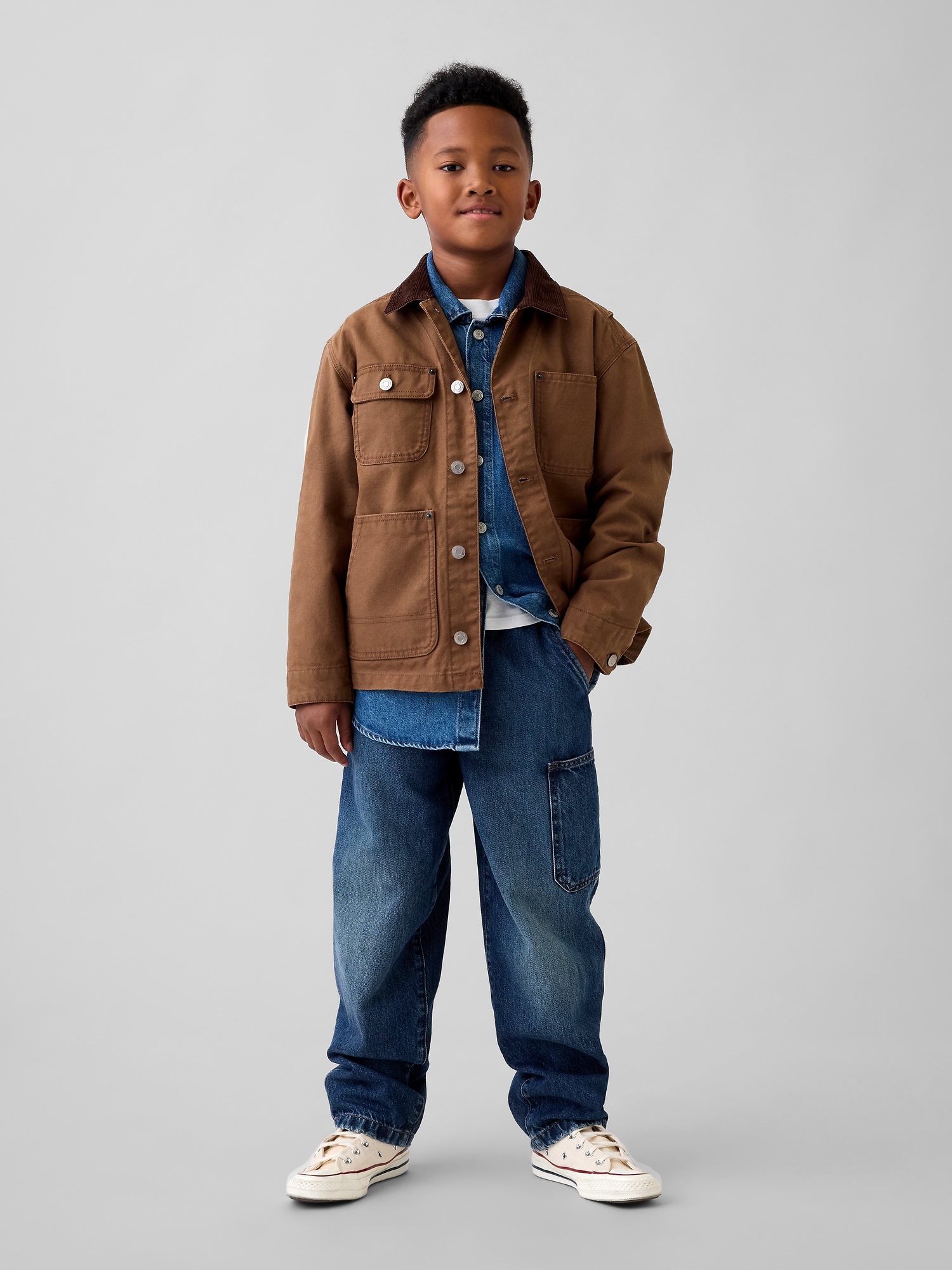 Детские джинсы Gap Kids Brushed Easy Carpenter Jeans