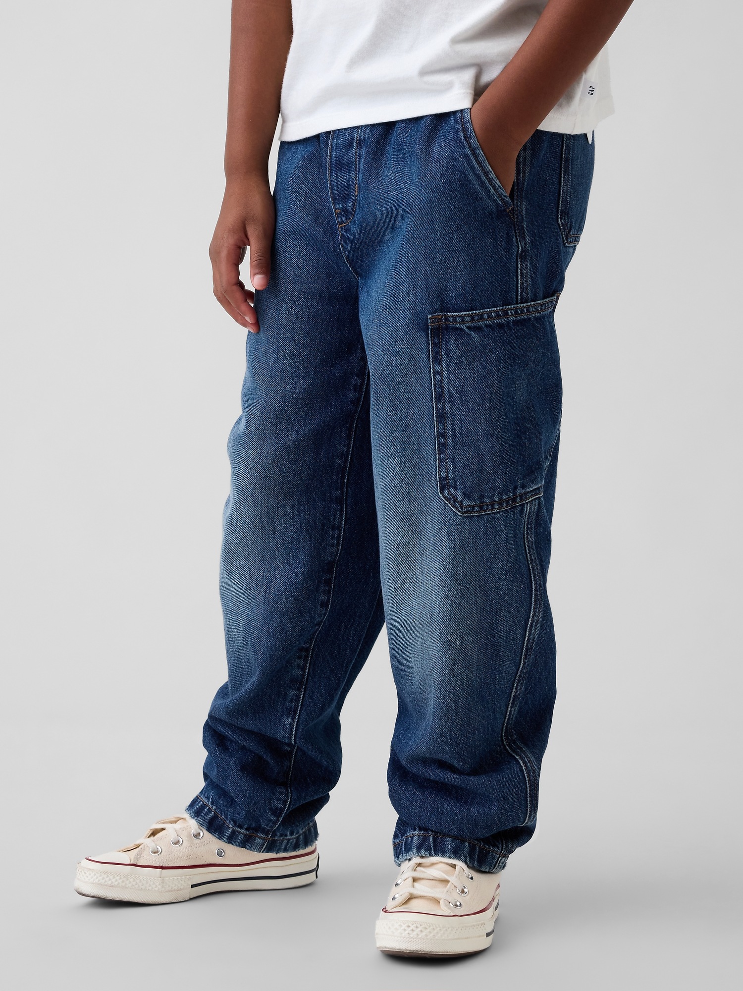 Детские джинсы Gap Kids Brushed Easy Carpenter Jeans — фото 3