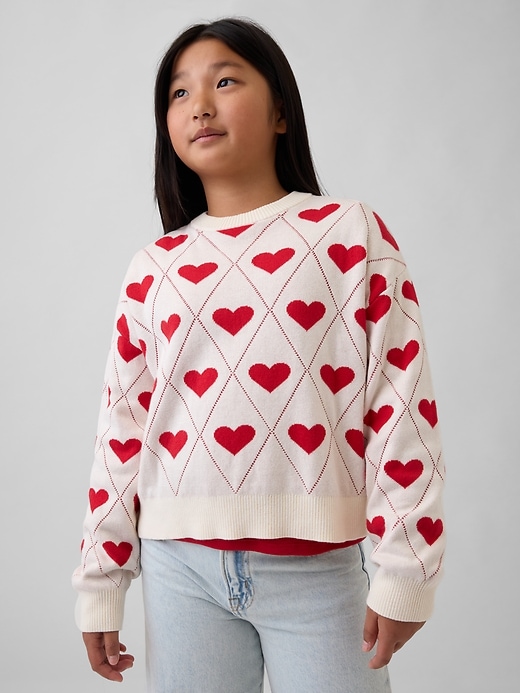 Image number 1 showing, Kids Relaxed Graphic Crewneck Sweater