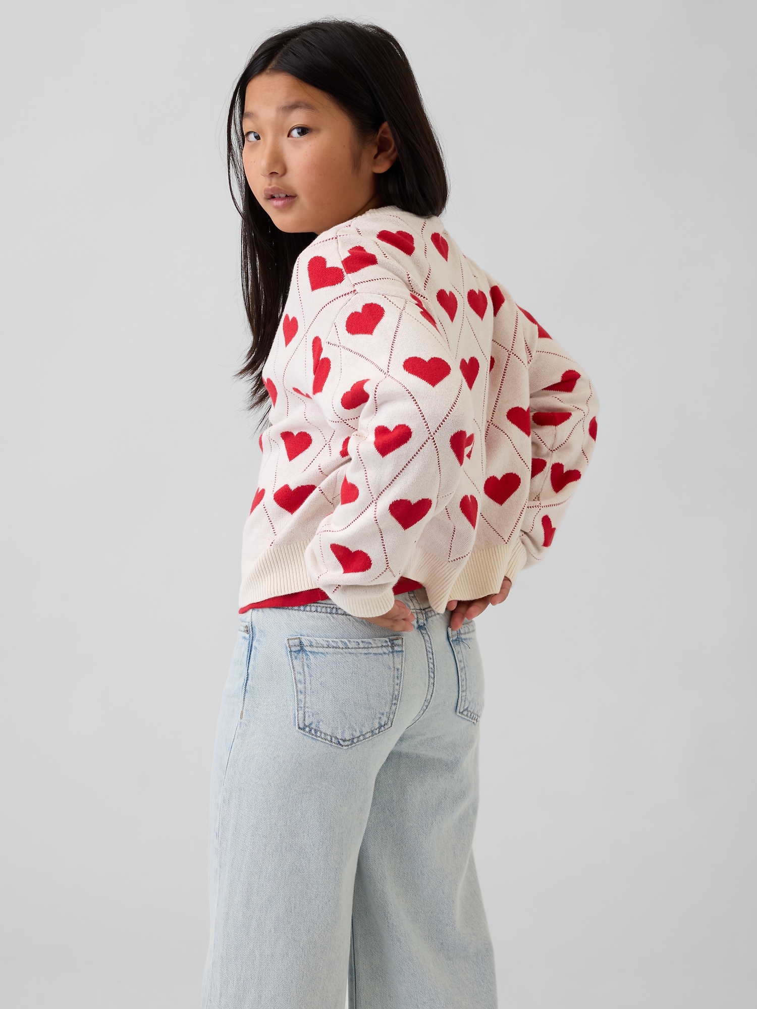 Kids Relaxed Graphic Crewneck Sweater
