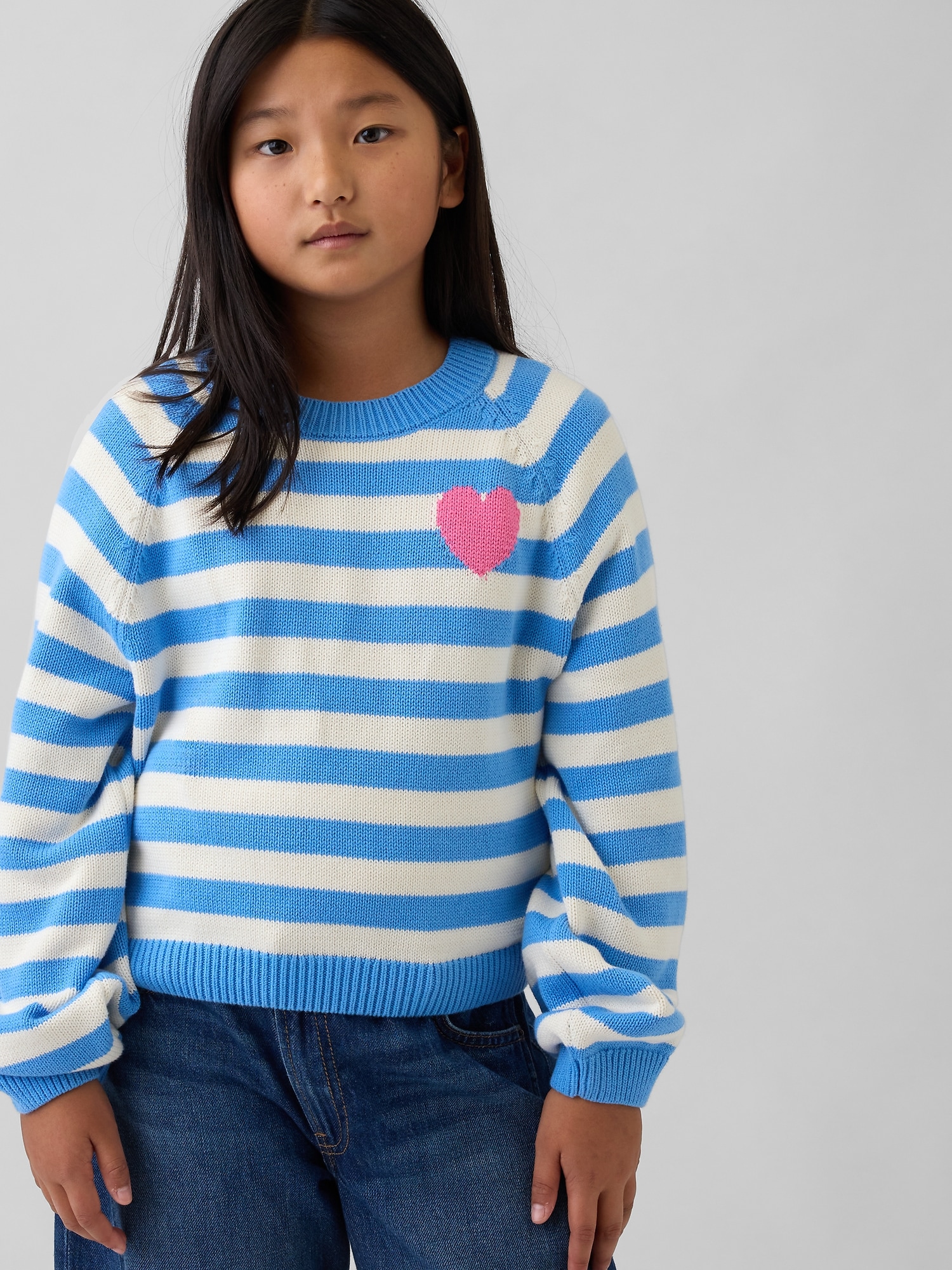 Kids Relaxed Graphic Crewneck Sweater