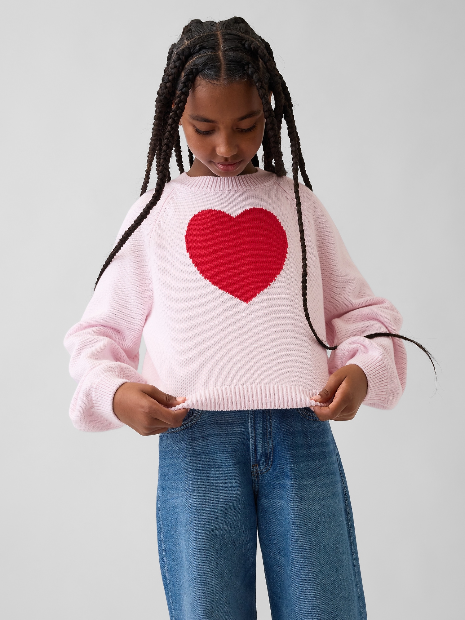 Kids Relaxed Graphic Crewneck Sweater