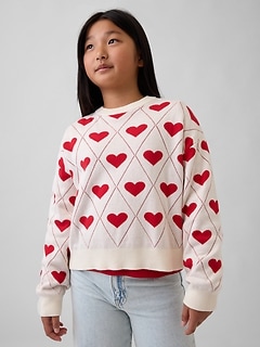Kids Relaxed Graphic Crewneck Sweater