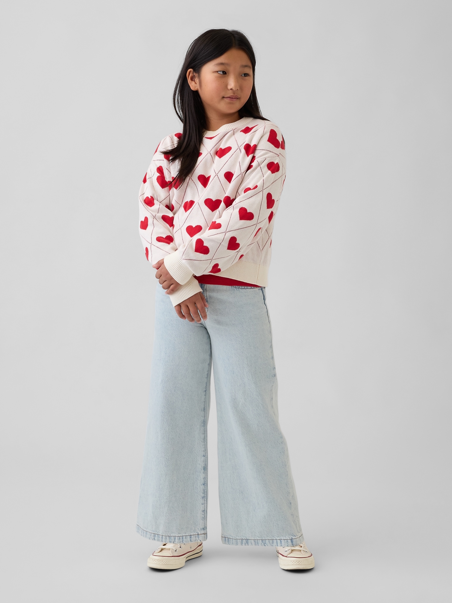 Kids Relaxed Graphic Crewneck Sweater