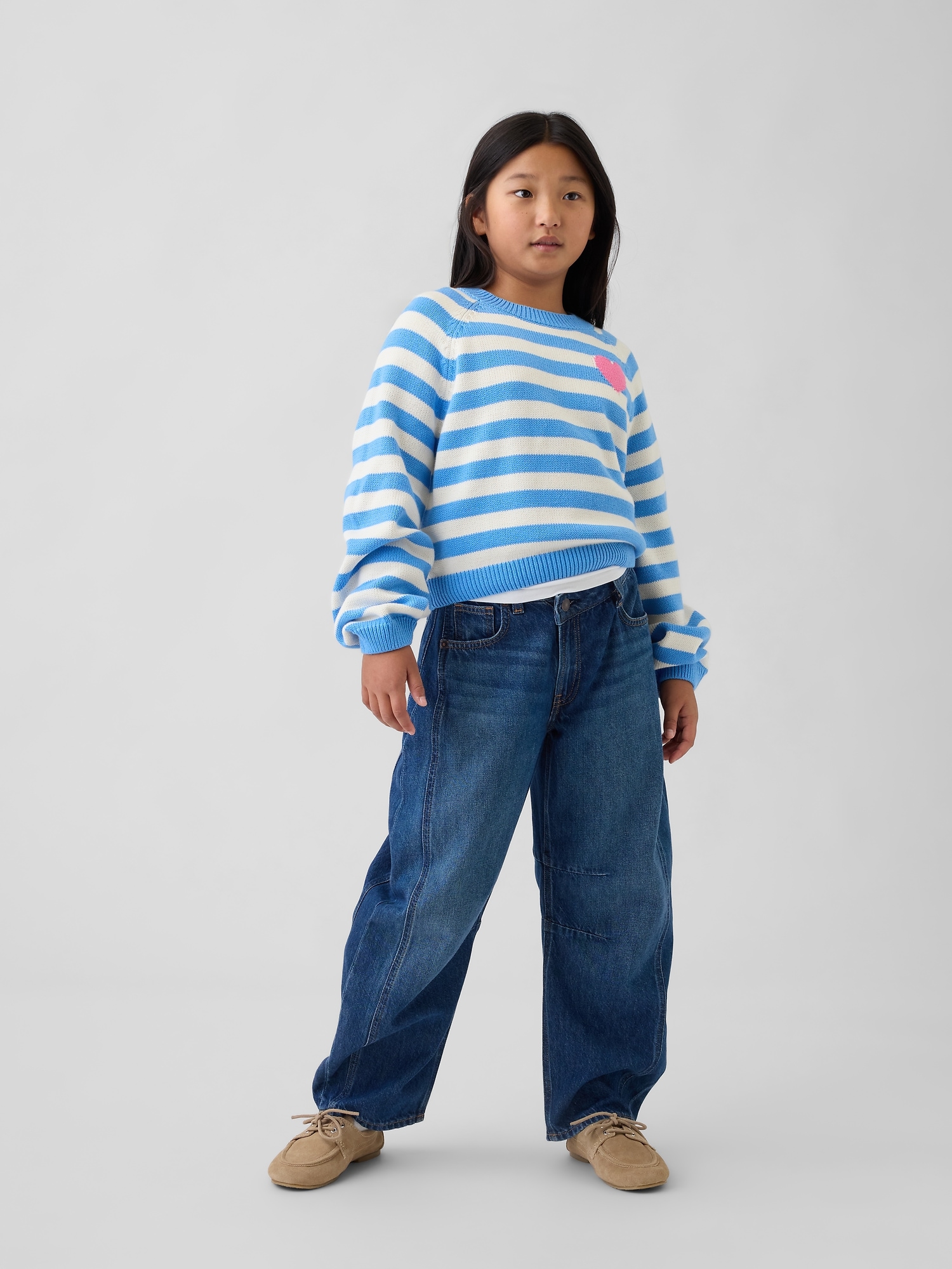 Kids Relaxed Graphic Crewneck Sweater