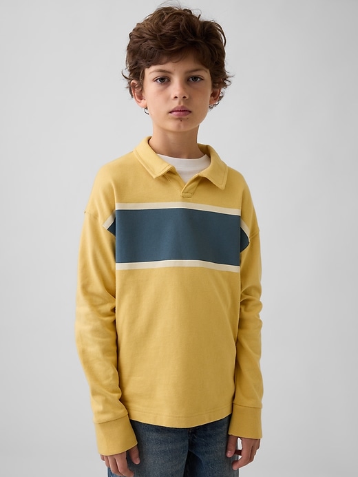 Image number 1 showing, Kids Relaxed Stripe Polo Shirt