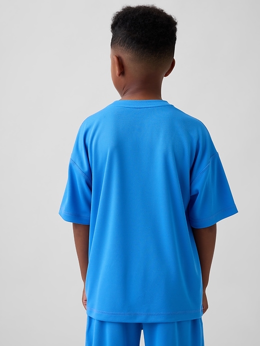 Image number 3 showing, Kids GapFit Tech Recycled Mesh T-Shirt