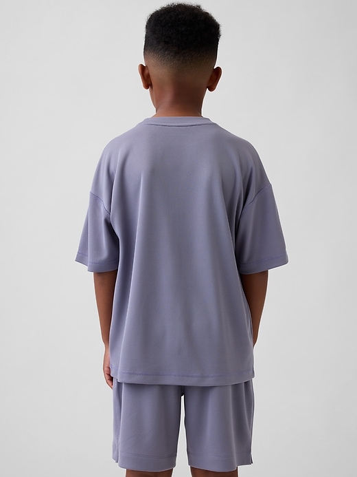 Image number 3 showing, Kids GapFit Tech Recycled Mesh T-Shirt