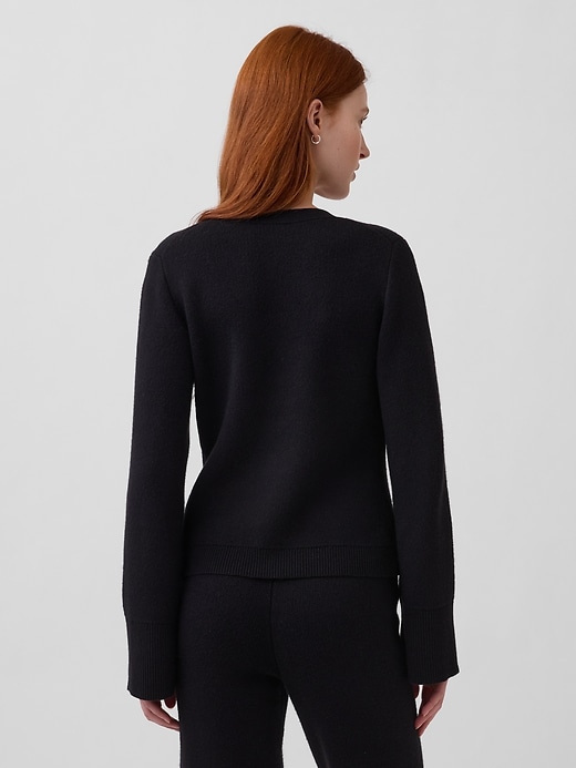 Image number 3 showing, Cotton-Blend Relaxed V-Neck Cardigan Sweater