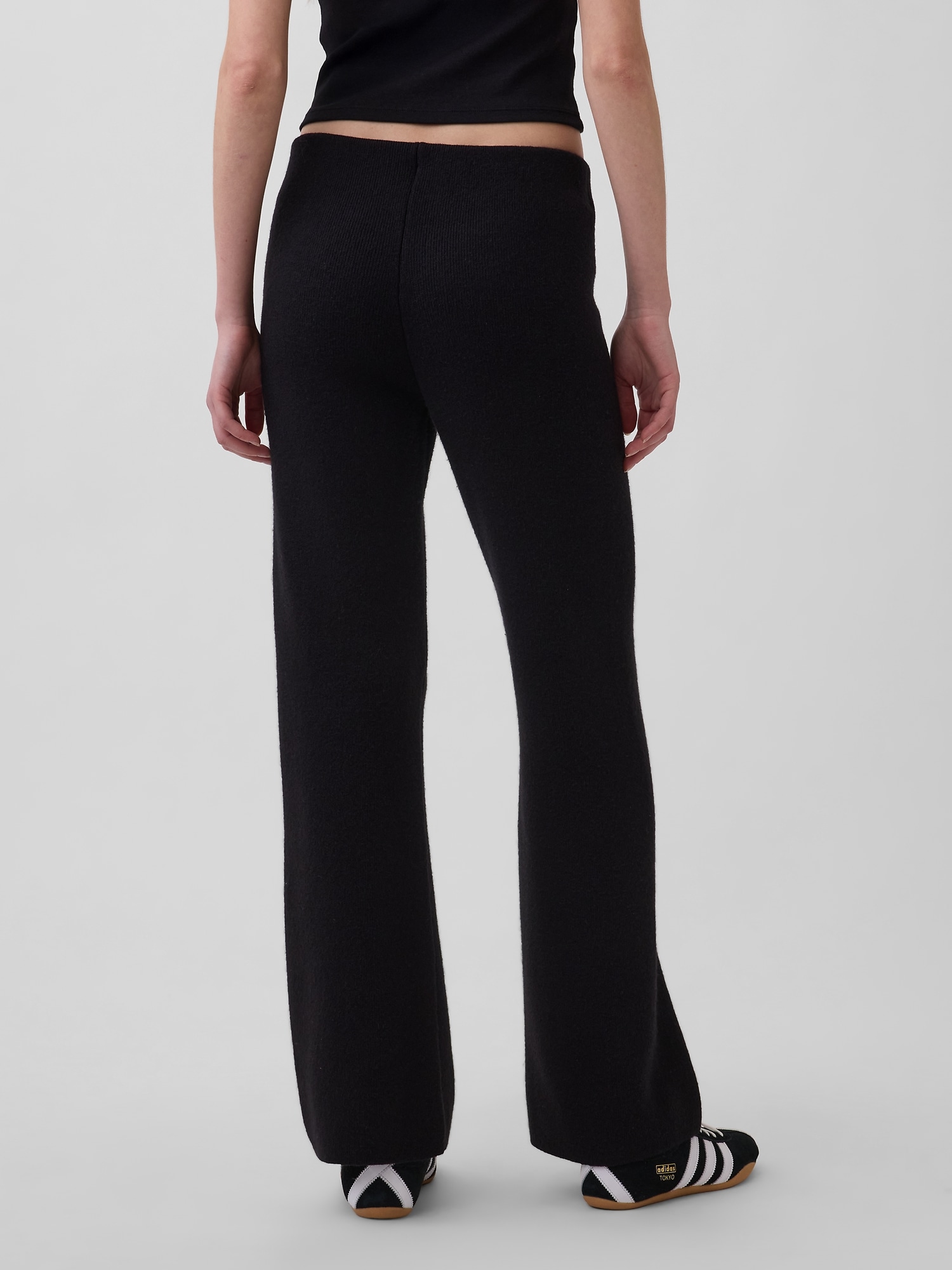 Low Rise Cotton-Blend Boot Sweater Pants