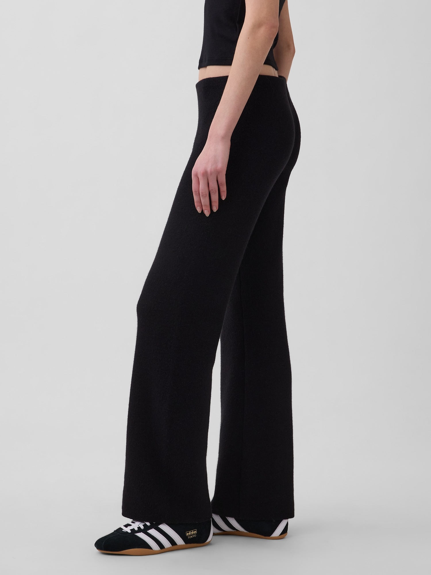 Женские ботинки Gap Low Rise Cotton-Blend Boot Sweater Pants, цвет: Чёрный — фото 3