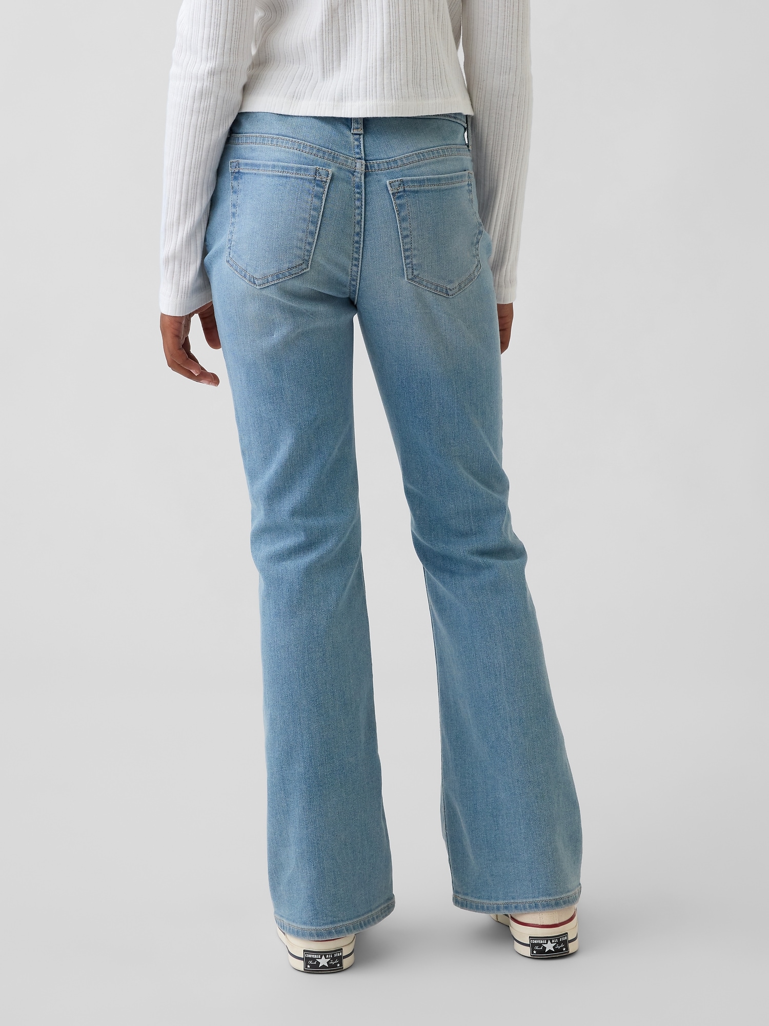 Kids High Rise Lace-Up '70s Flare Jeans