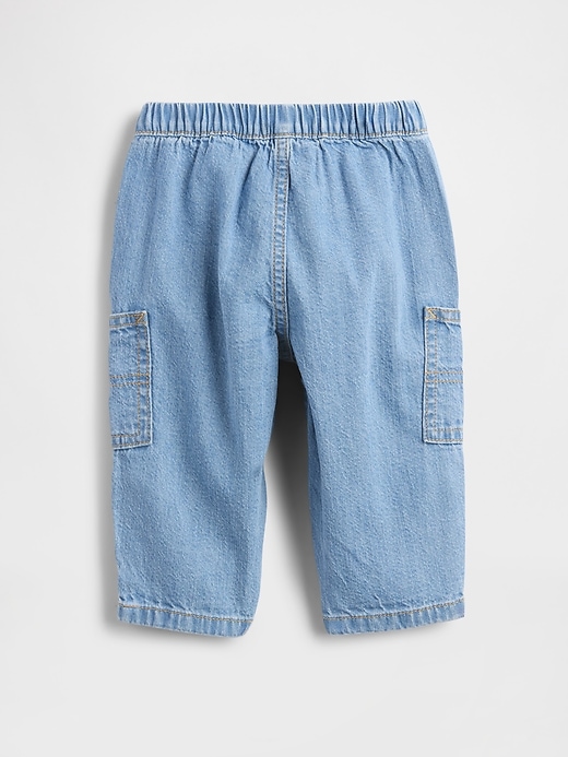 Image number 2 showing, Baby Pull-On Barrel Cargo Jeans