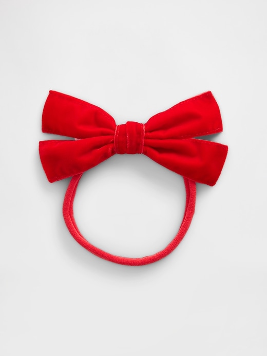 Image number 1 showing, Baby Velour Bow Headband