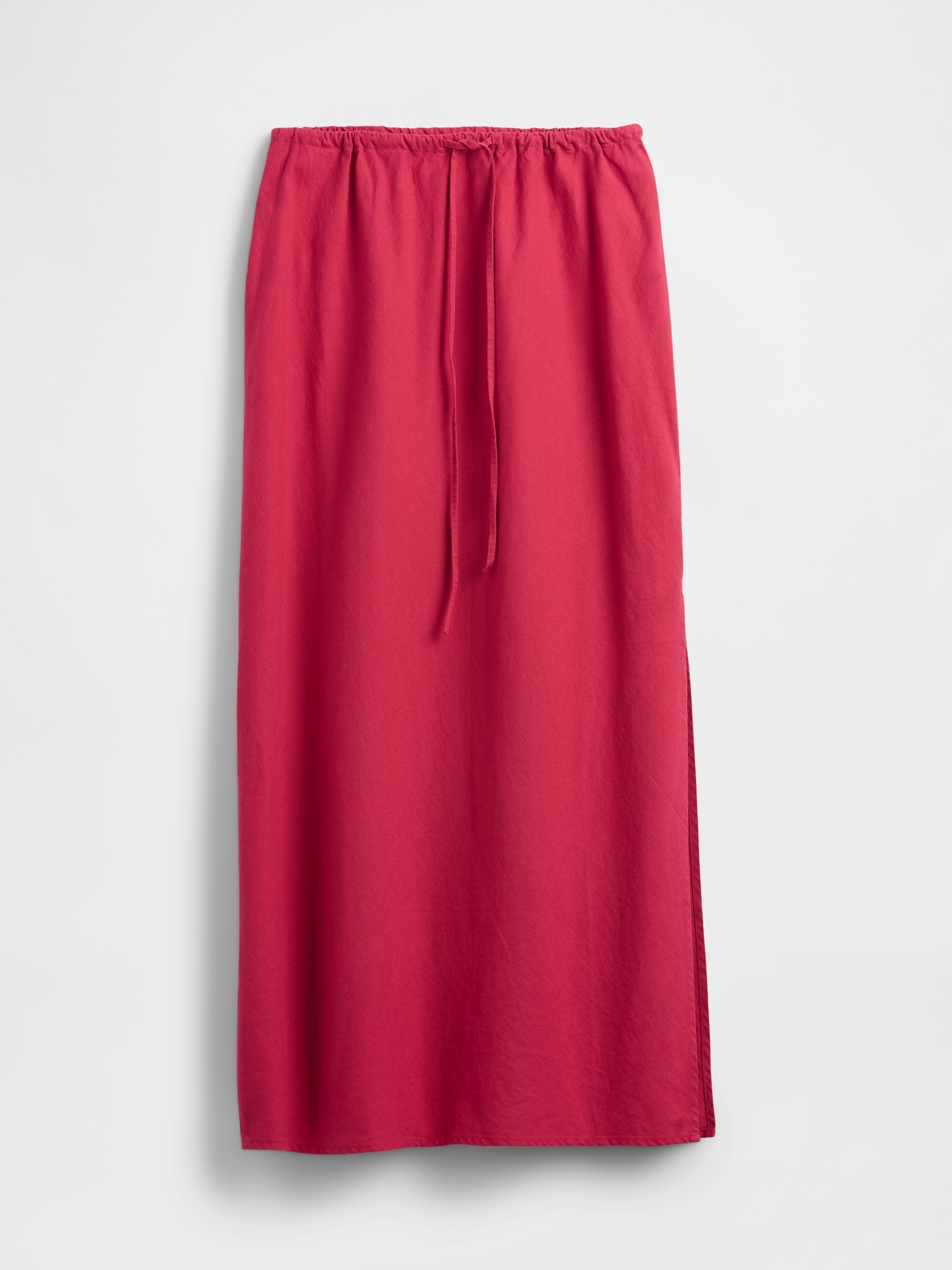 Linen-Blend Maxi Skirt