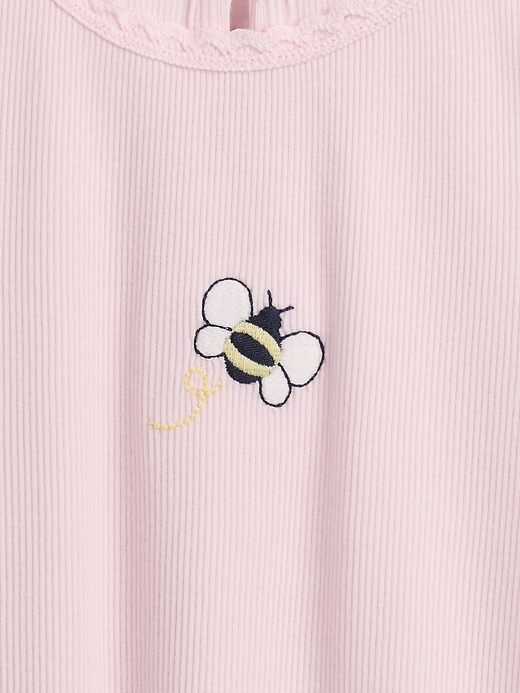 Image number 3 showing, Baby & Toddler Embroidered Rib T-Shirt