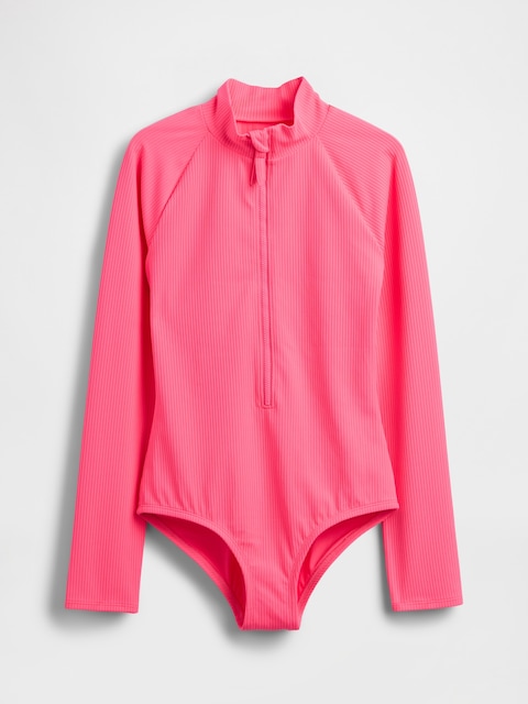 Kids Rash Guard One-Piece Swimsuit