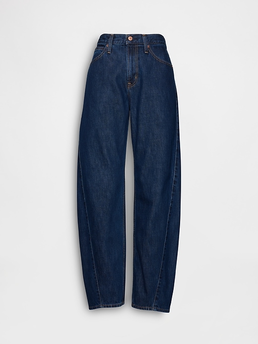 Image number 6 showing, High Rise Barrel Jeans