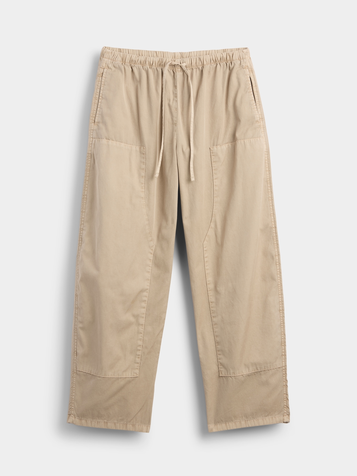 Twill Easy Double-Knee Barrel Pants