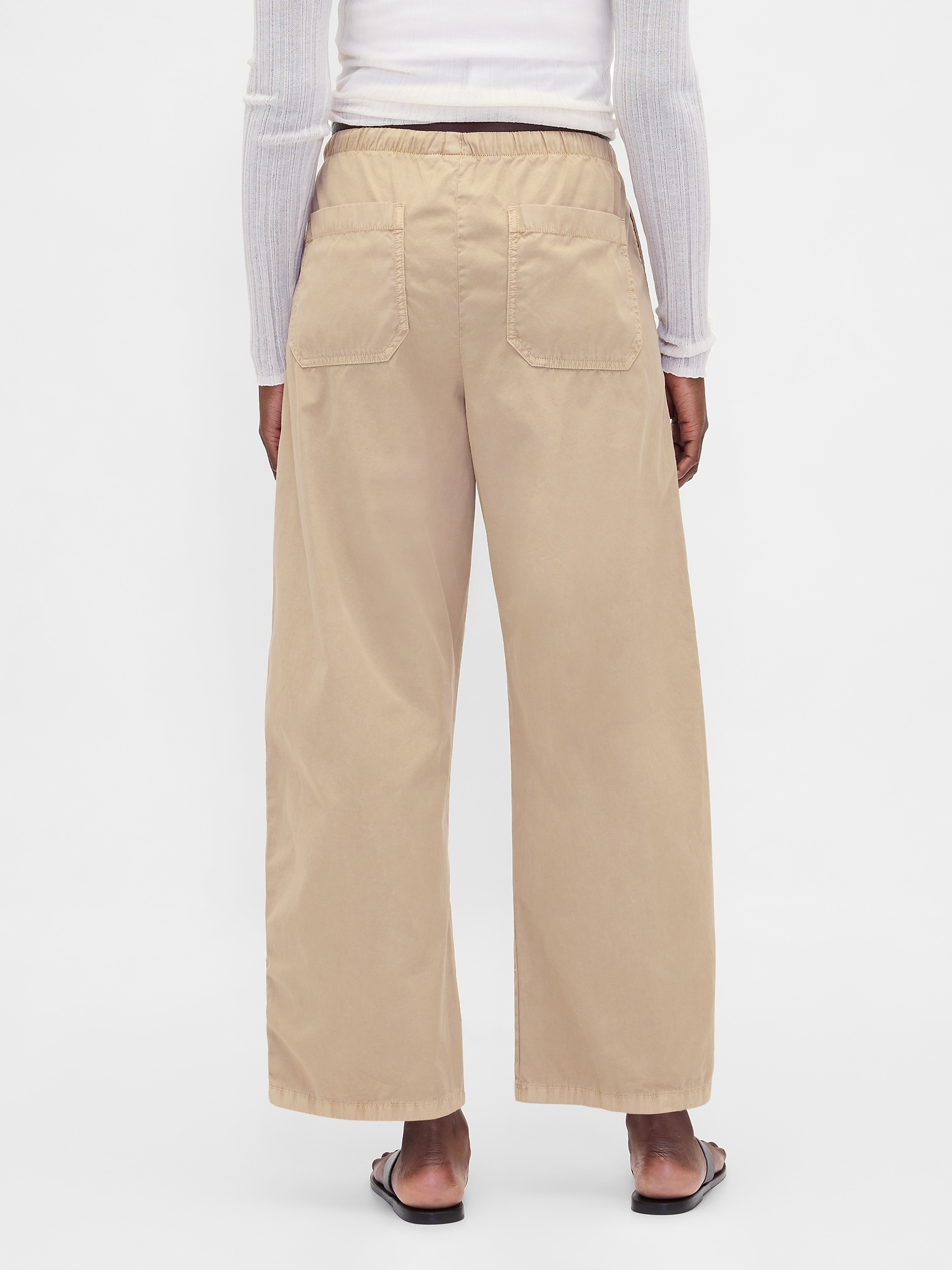 Twill Easy Double-Knee Barrel Pants