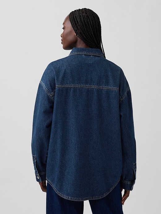 Image number 3 showing, Oversized Denim Shirt Jacket