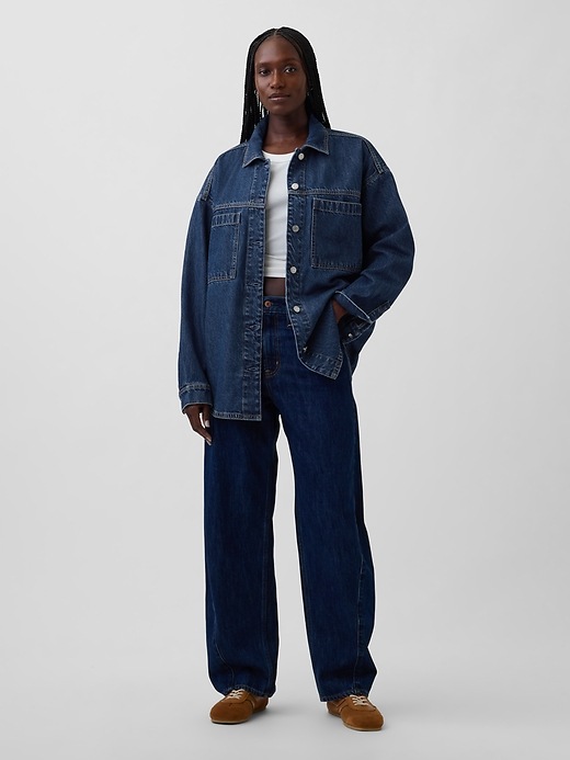 Image number 2 showing, Oversized Denim Shirt Jacket