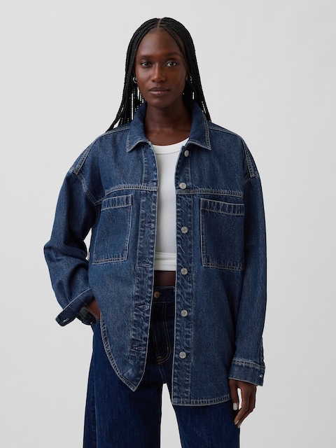 Denim Oversized Shirt Jacket