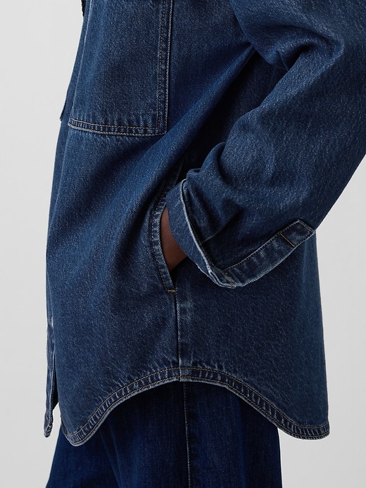 Image number 4 showing, Oversized Denim Shirt Jacket