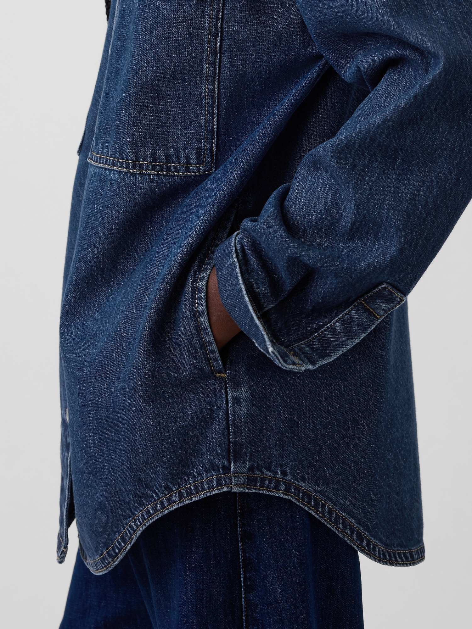 Oversized Denim Shirt Jacket