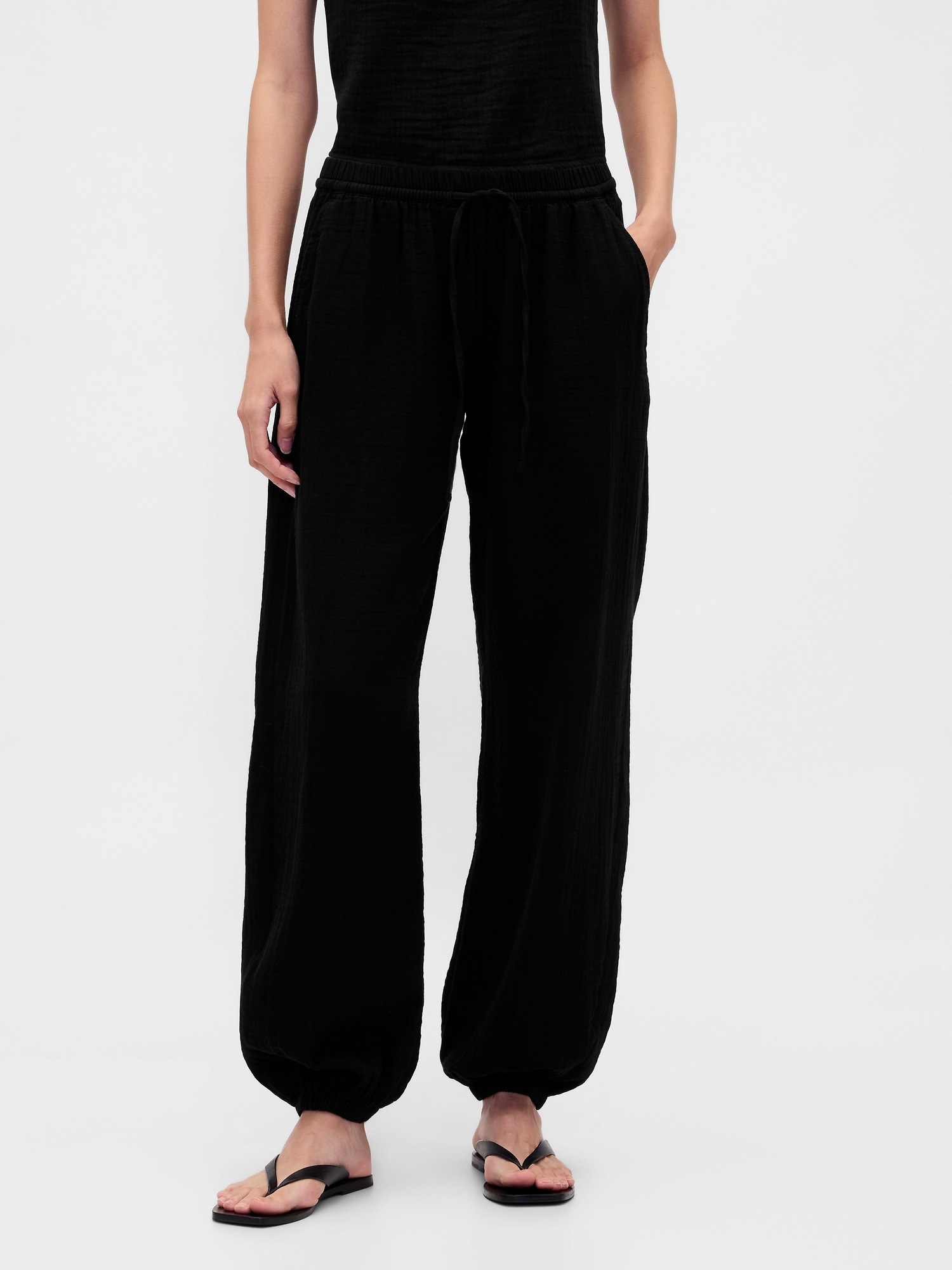 Женские брюки Gap Cotton Gauze Easy Joggers — фото 2