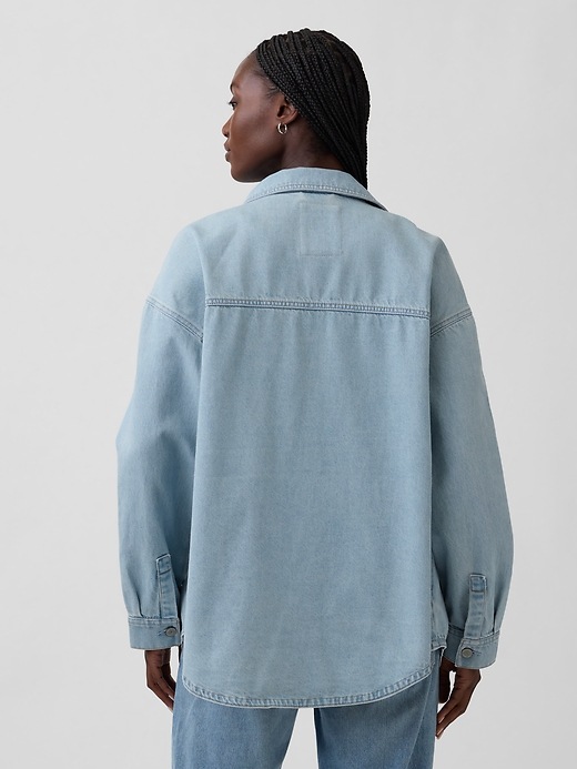 Image number 3 showing, Oversized Denim Shirt Jacket