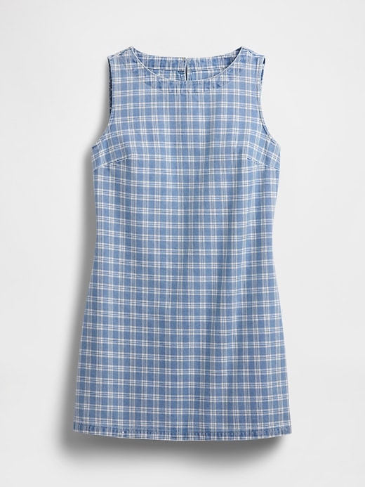 Image number 5 showing, Plaid Denim Mini Shift Dress