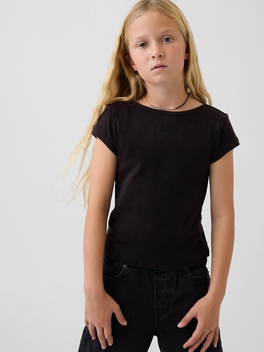 Image number 1 showing, Kids Cap-Sleeve Fitted T-Shirt