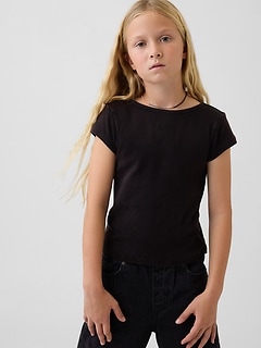 Kids Cap-Sleeve Fitted T-Shirt
