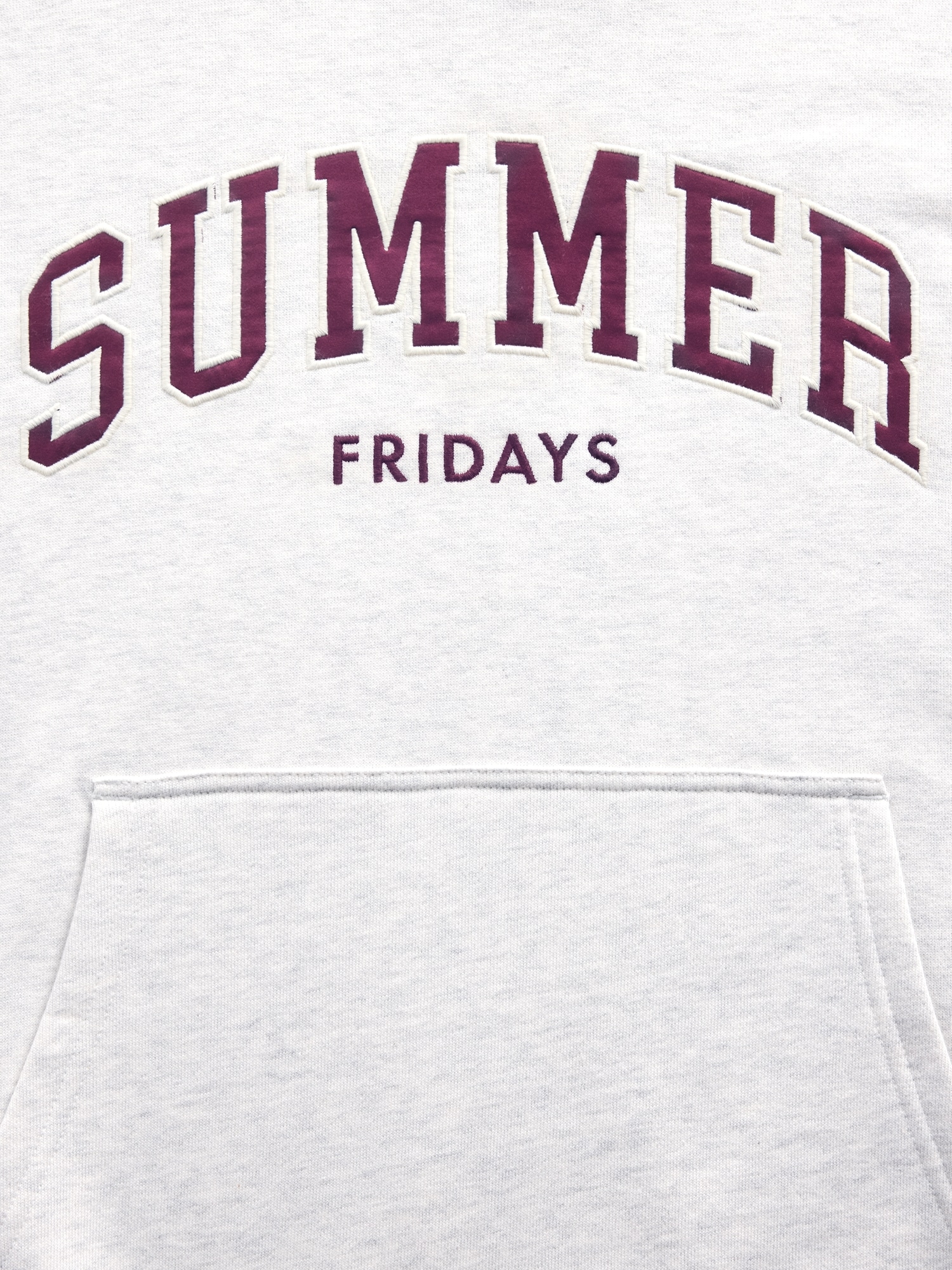 Женское худи Gap × Summer Fridays Heavyweight Oversized Logo, цвет: Бледный меланжевый серый — фото 4