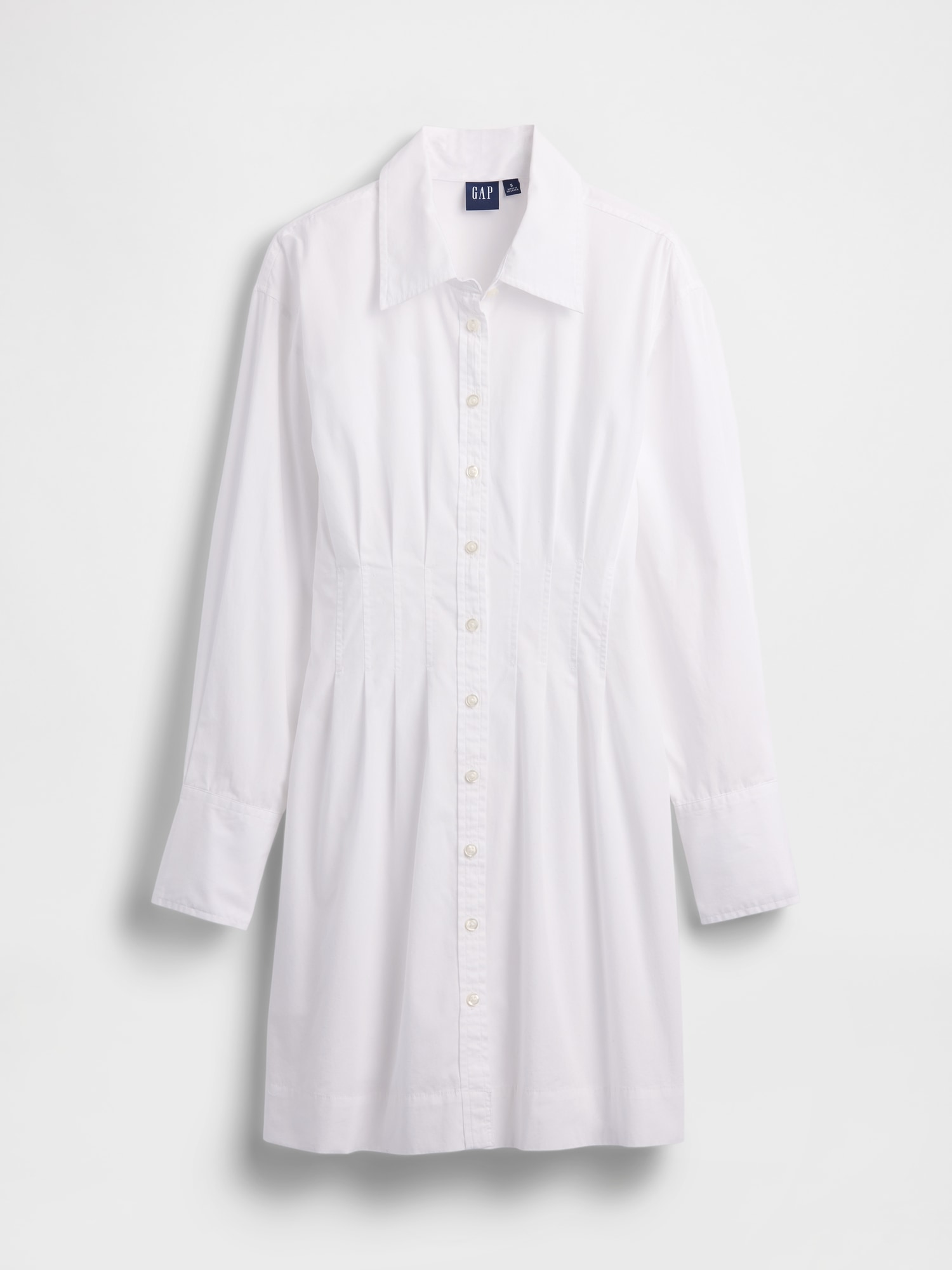 Pleated Mini Shirtdress