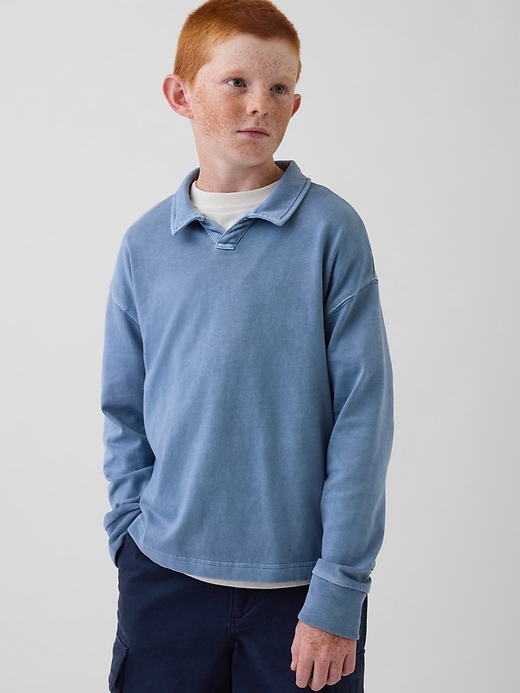 Image number 1 showing, Kids Relaxed Washed Polo Shirt