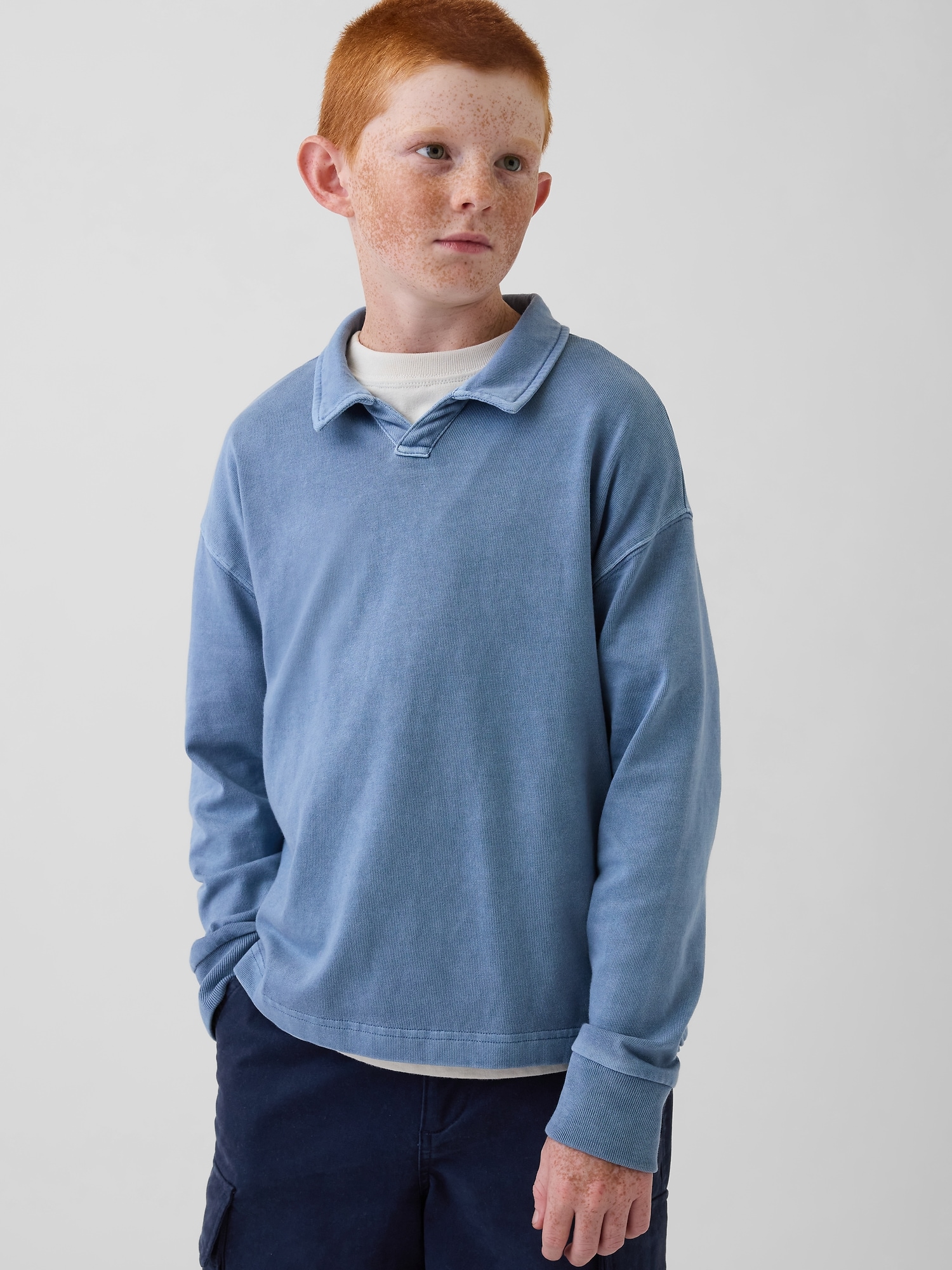 Kids Relaxed Washed Polo Shirt