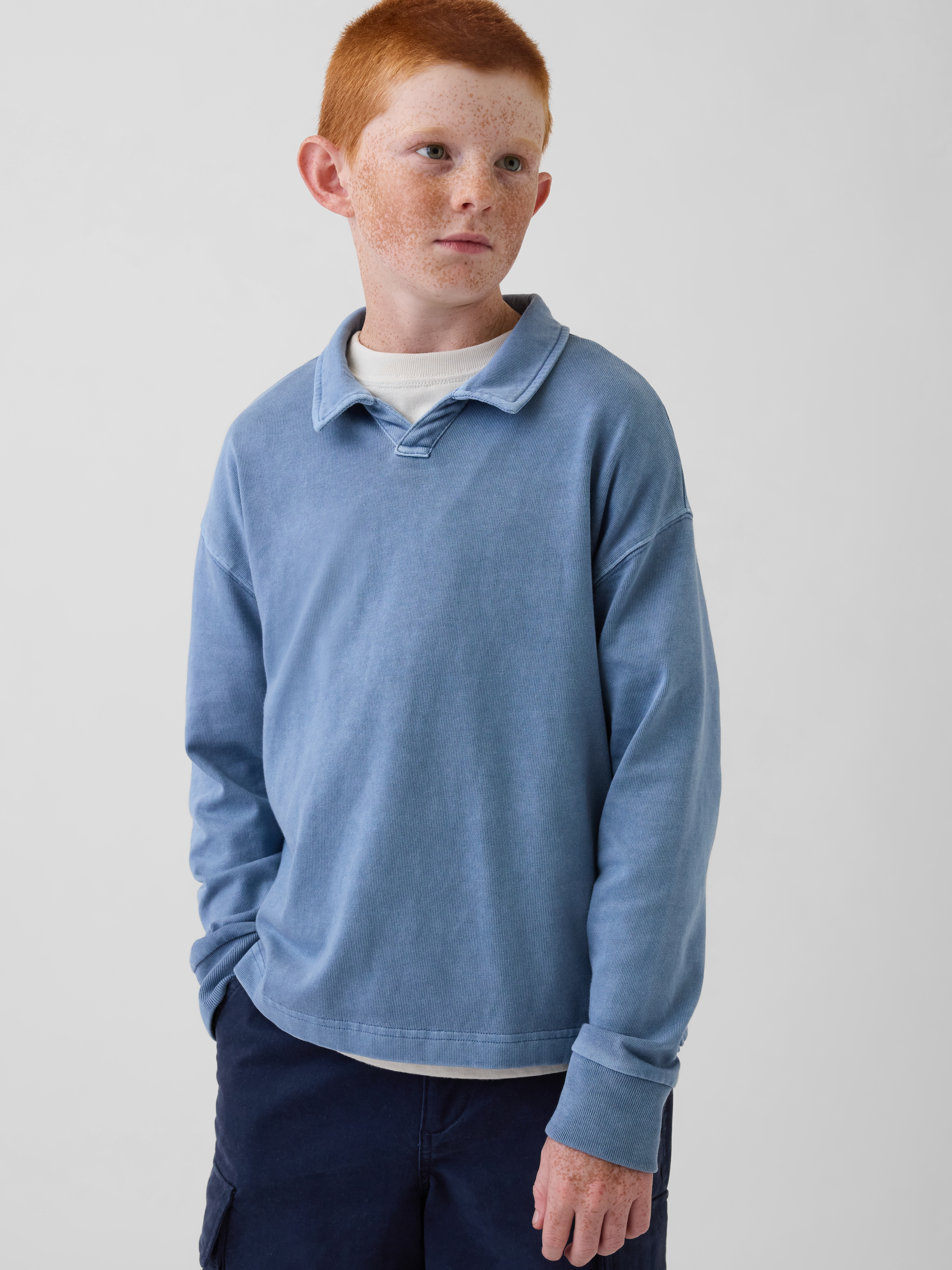 Kids Heavyweight Relaxed Polo Shirt