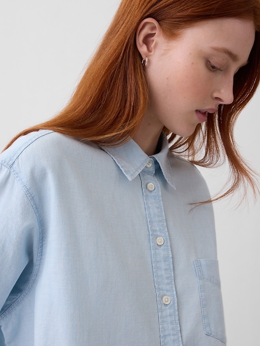Image number 4 showing, Denim Big Shirt