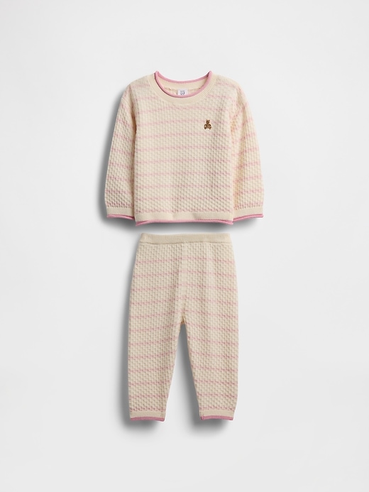 Image number 1 showing, Baby Crochet Sweater Outfit Set